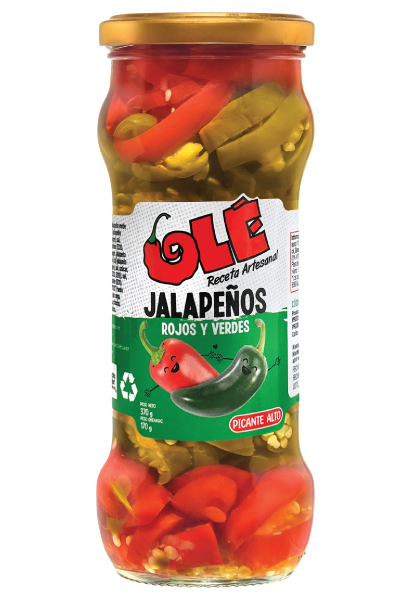 Jalapeños rojos y verdes
