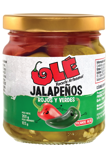 Jalapeños rojos y verdes