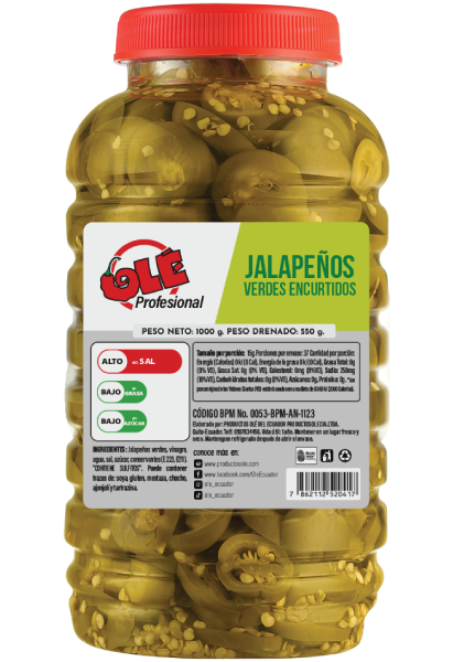 Jalapeños verdes encurtidos