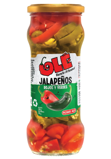 Jalapeños rojos y verdes
