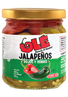 Jalapeños rojos y verdes